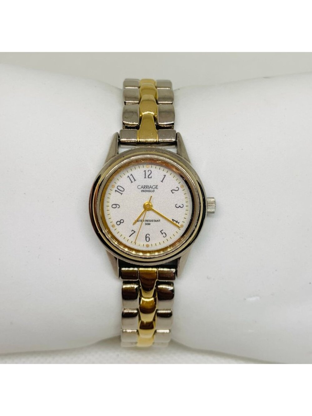 Carriage indiglo by Timex women watch two tone 25mm quartz up to 7” running